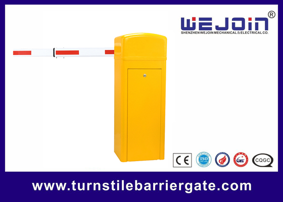 Cổng rào chắn cần thẳng có thể thu gọn màu vàng 6m, động cơ không chổi than DC24V, được phê duyệt ISO Thâm Quyến