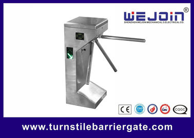 Trong nhà văn phòng Mặt Kiểm Soát Truy Cập Tripod Turnstile với đầu đọc Dấu Vân Tay mặt Tripod cửa Quay