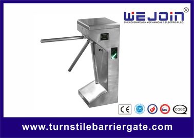 Trong nhà văn phòng Mặt Kiểm Soát Truy Cập Tripod Turnstile với đầu đọc Dấu Vân Tay mặt Tripod cửa Quay