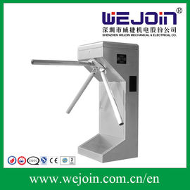Trong nhà văn phòng Mặt Kiểm Soát Truy Cập Tripod Turnstile với đầu đọc Dấu Vân Tay mặt Tripod cửa Quay