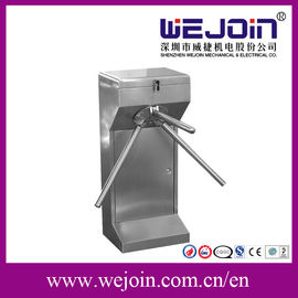 Thả cánh tay Bán tự động chân không bằng thép không gỉ Turnstiles với bộ điều khiển và vân tay, RFID Reader